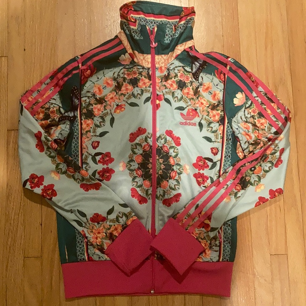 Adidas x Farm Rio zip up track jacket